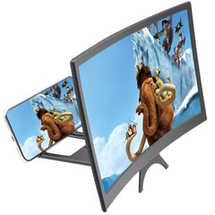 Lupa de pantalla de teléfono móvil con pantalla curva de 12 pulgadas