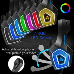 Auriculares para juegos con control de cable