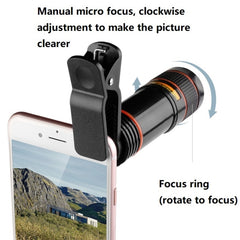 Lente externa con zoom de cámara 12x para lente de teléfono móvil