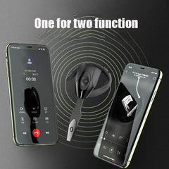 Auriculares con agujero negro y oreja colgante