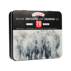 KALOUR 70 en 1 Sketch Pencil Iron Box Set Sk...