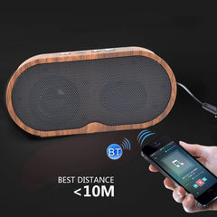 Altavoz Bluetooth F3 retro de grano de madera