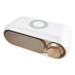 Altavoz Bluetooth con carga inalámbrica y reloj LED de escritorio