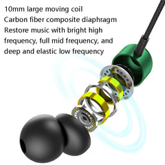 2 PCS TS6000 3.5mm Metal Codo In-Ear Auricul...