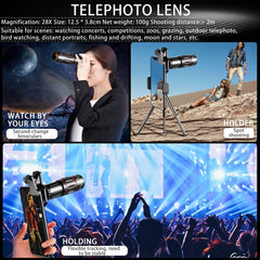 Telescopio de lente universal para teléfono ...