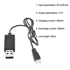 10PCS Cable de carga USB sin protección para Drone