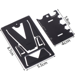 Tarjeta de herramienta Mini EDC con soporte para teléfono de 4 piezas