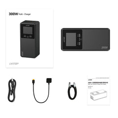 Cargador rápido de batería de 300 W con pant...
