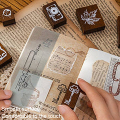MOCARD 7 en 1 Juego de sellos de madera Manu...