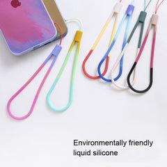 5 correas de silicona para teléfono móvil con cordón en forma de U.