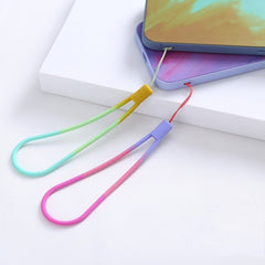 5 correas de silicona para teléfono móvil con cordón en forma de U.
