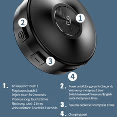 Auriculares Bluetooth con altavoz vibrador e...