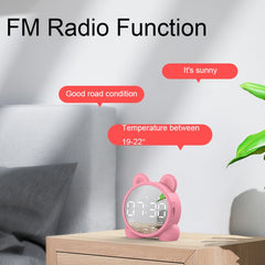 P1 Espejo Radio FM Escritorio Despertador Altavoz Bluetooth