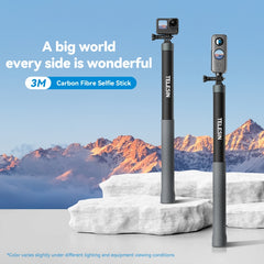 TELESIN 3M Fibra de carbono Selfie Stick Mon...