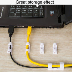 20 piezas / juego de abrazaderas de almacenamiento fijas para cables autoadhesivas medianas