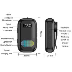 Receptor de audio Bluetooth con clip