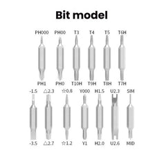 Kit de herramientas de destornillador de precisión 27 en 1 para reparación de teléfonos