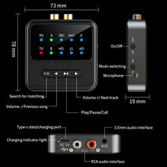 Transceptor de audio Bluetooth 5.4 2 en 1, t...