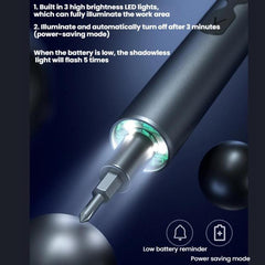 Juego de destornilladores eléctricos con min...
