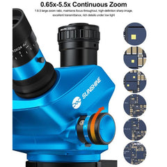 Microscopio trinocular para reparación de teléfonos SUNSHINE 71 Ultra-B11