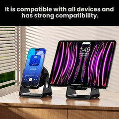 Altavoz inalámbrico con sensor y soporte giratorio para teléfono con luces