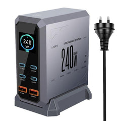 Cargador multipuerto de 240 W con pantalla d...