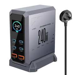 Cargador multipuerto de 240 W con pantalla d...