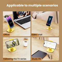 Soporte para teléfono de aleación de aluminio con rotación de 360 grados, K69 (2 unidades)