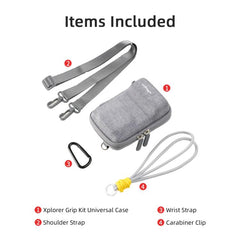 Funda universal para cámara de acción y empuñadura para fotografía callejera.