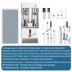 Kit de limpieza de dispositivos electrónicos 22 en 1 con estuche desplegable