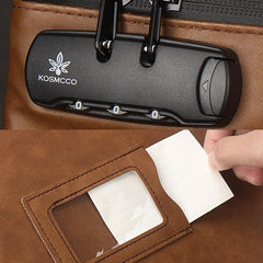 Estuche para documentos de cuero con cierre de contraseña KOSMCCO CL250