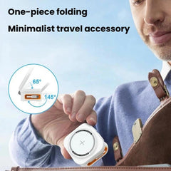 Cargador inalámbrico magnético con cable retráctil 3 en 1 de 15 W