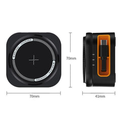 Cargador inalámbrico magnético con cable retráctil 3 en 1 de 15 W