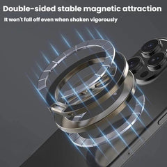 Soporte magnético doble multifunción plegable para teléfono de metal