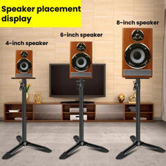 Soporte de altavoz de suelo metálico con trí...