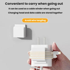 2 soportes para cargador de teléfono con clip para cable de carga
