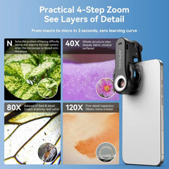 Microscopio para teléfono APEXEL TriScope 40...