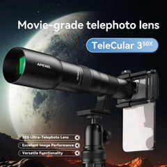 Kit de teleobjetivo APEXEL TeleCular 50x par...