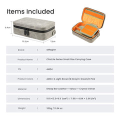 aMagisn Nubuck Leather Action Camera Carrying Case
