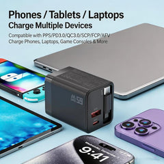 Cargador de pared GaN de 65 W con cable USB-...