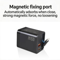 Cargador de pared GaN de 65 W con cable USB-...