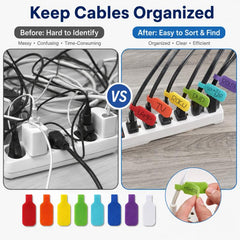 16 unidades/paquete de etiquetas para cables con cierre de velcro, aptas para escribir.