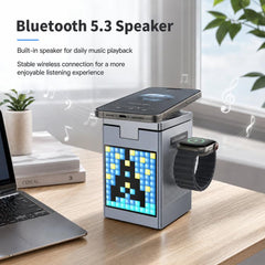 6-in-1 Magnetic Wireless Charger with Bluetooth Speaker