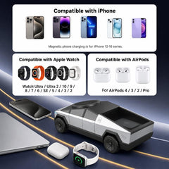Cybertruck Shaped 3-in-1 Magnetic Wireless Charging Station