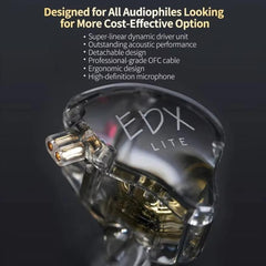 Auriculares con cable KZ-EDX Lite con contro...