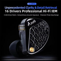 Auriculares con cable KZ-AM16 con controlado...
