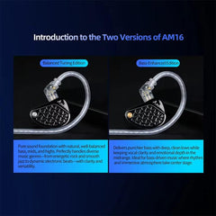 Auriculares con cable KZ-AM16 con controlado...
