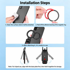 Flymile Phone Magnetic Rotating Foldable Metal Tripod Stand