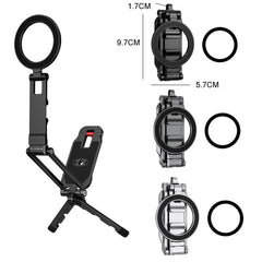 Flymile Phone Magnetic Rotating Foldable Metal Tripod Stand