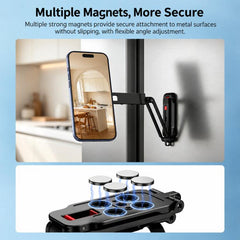 Flymile Phone Magnetic Rotating Foldable Metal Tripod Stand